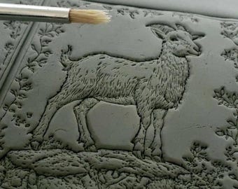 Clay Tile Roller - Standing Goat