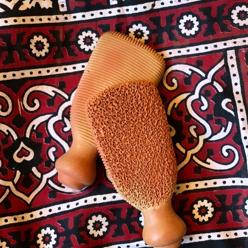 3 Pack Handmade Clay Foot Scrubbers With Buffing and Scrubbing Etsy