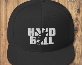 Embroidered Handball Snapback Hat - Handball Classic Snapback - Handball Hat