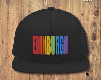 Embroidered Edinburgh Gay Parade Snapback Hat - Edinburgh Pride Classic Snapback - Edinburgh Hat
