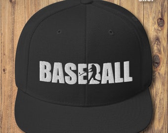 Embroidered Baseball Snapback Hat - Baseball Classic Snapback - Baseball Hat
