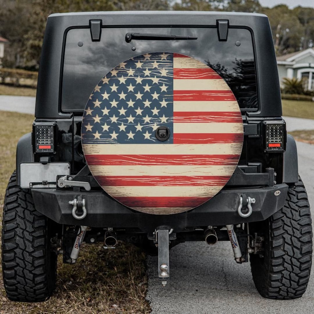 Custom Flags Tire Cover USA Flag Tire Cover for Cars Custom Etsy