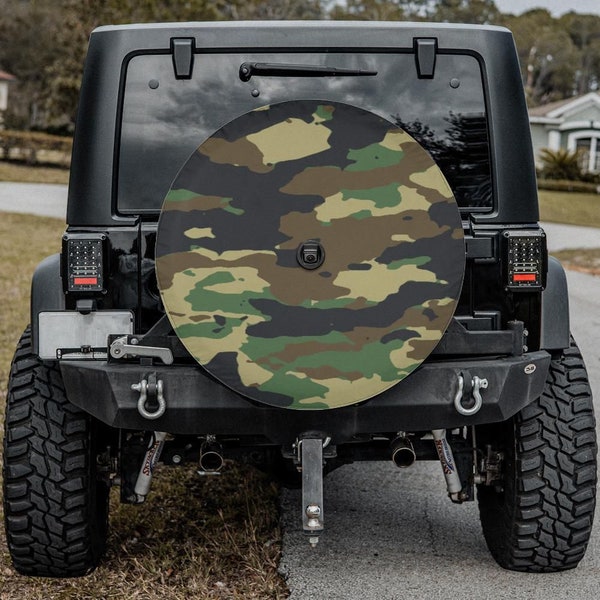 Custom Tire Cover, Camouflage Style Cover for Cars, Custom Tire Cover for Jeep, Tire Cover for Bronco, Camouflage Military Style Tire Cover