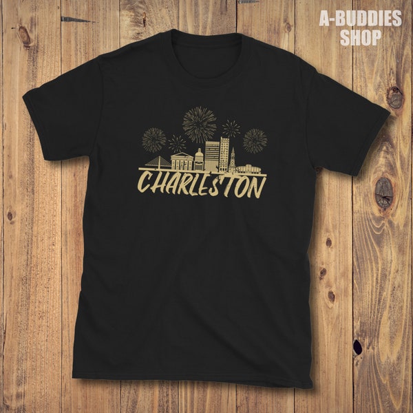Charleston Skyline, Arthur Ravenel Jr. Bridge Unisex T-Shirt