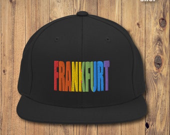 Embroidered Frankfurt Gay Parade Snapback Hat - Frankfurt Pride Classic Snapback - Frankfurt Hat