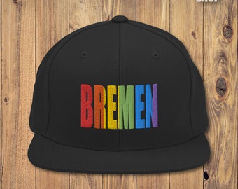 Embroidered Bremen Gay Parade Snapback Hat - Bremen Pride Classic Snapback - Bremen Hat