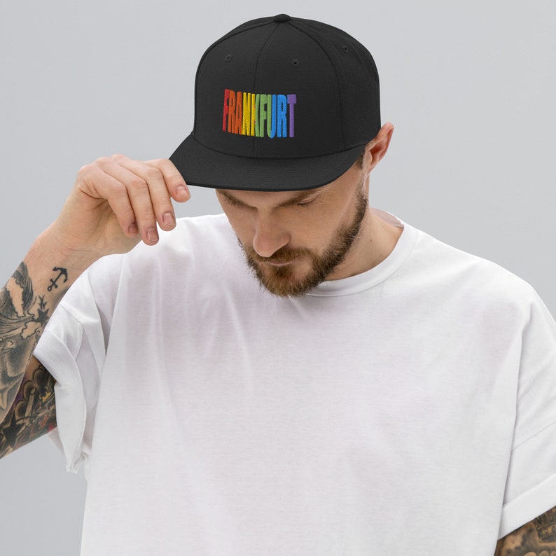 Bestickte Frankfurt Gay Parade Snapback Cap - Frankfurt Pride Cap Bestickt - Frankfurt Cap