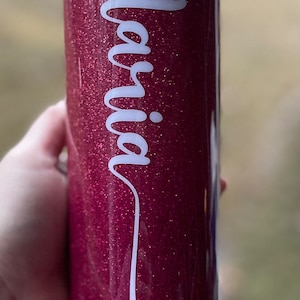 Custom 2 glitter / Ombre&#39; / 20oz skinny tumbler personalized