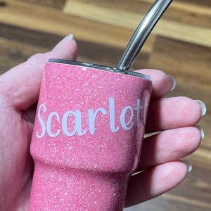 Personalized 3oz Glittered Shot Tumbler / Custom