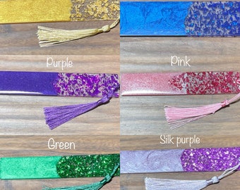 Personalized Resin Glitter Bookmark