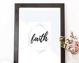 Arte mural imprimible de fe
