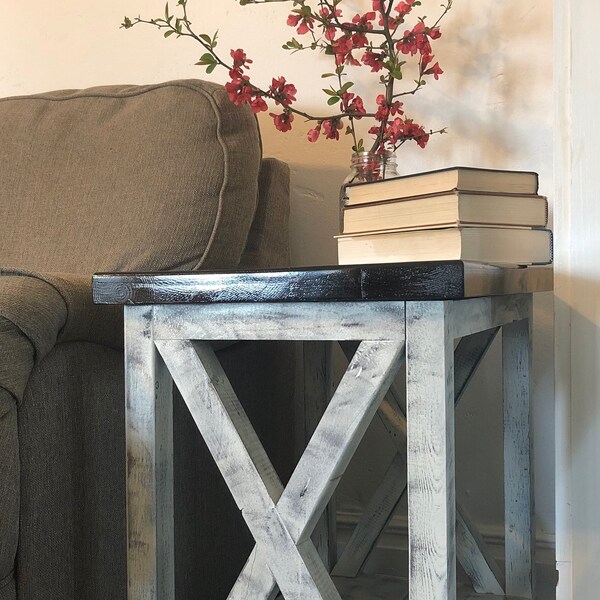 White End Table Etsy