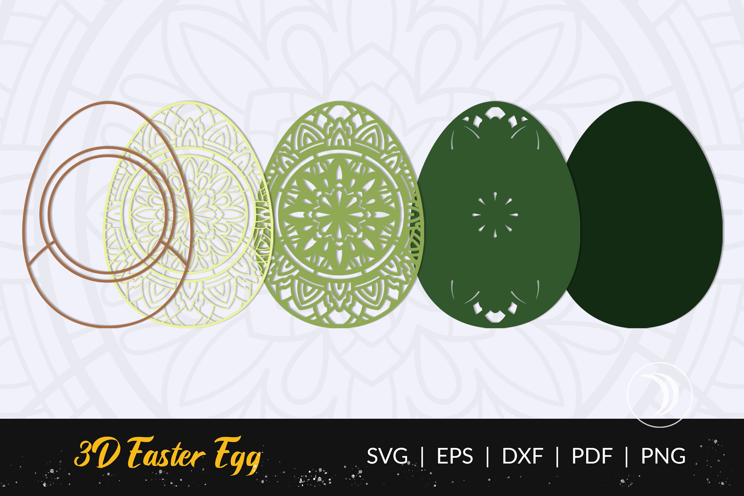Easter Egg SVG 3D Layered Mandala SVG Easter Egg Paper Cut - Etsy Canada