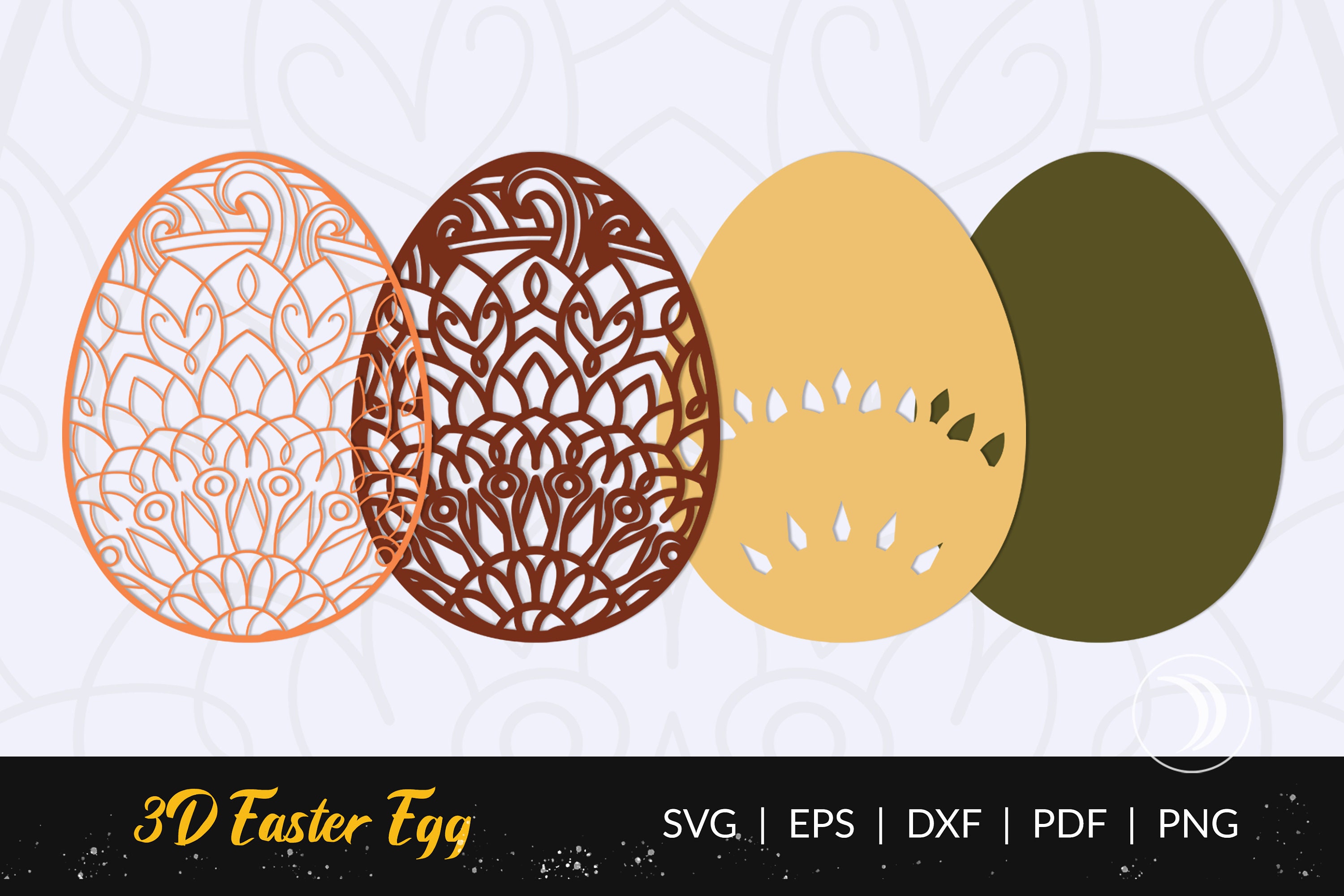 Easter Egg SVG 3D Layered Mandala SVG Easter Egg Paper Cut - Etsy Canada