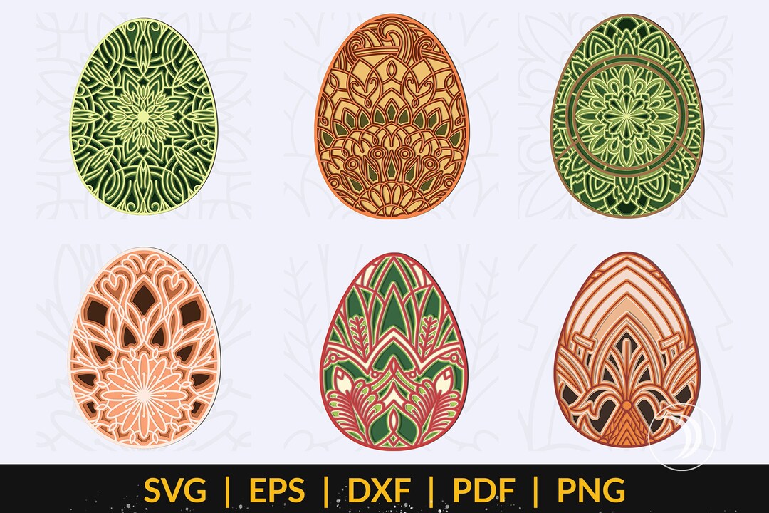 Easter Egg SVG 3D Layered Mandala SVG Easter Egg Paper Cut - Etsy Canada