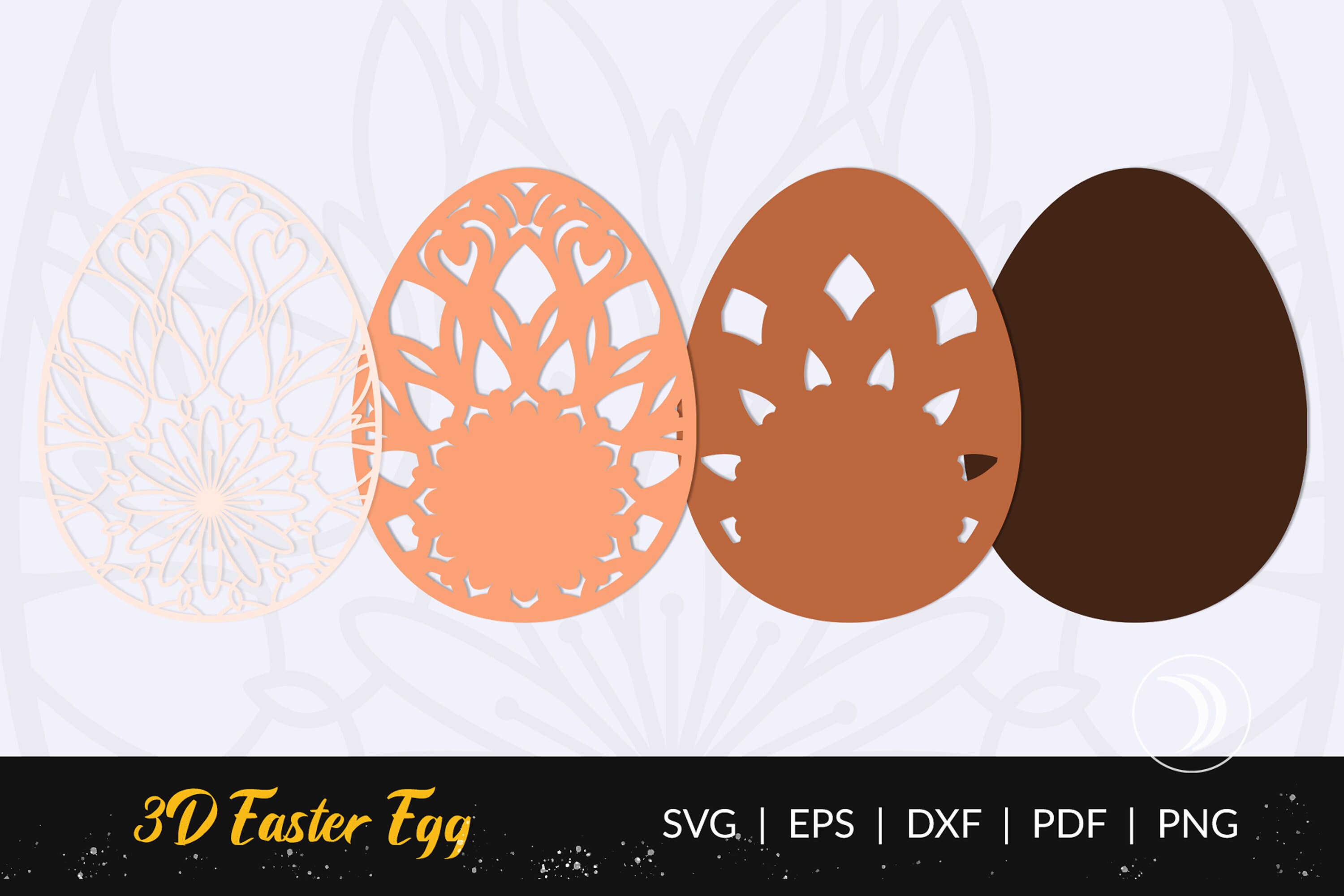 Easter Egg SVG 3D Layered Mandala SVG Easter Egg Paper Cut - Etsy Canada