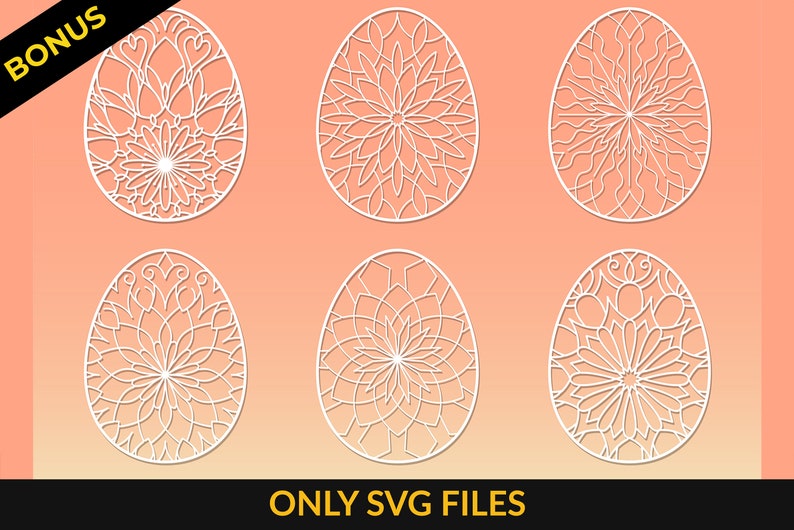 Easter Egg SVG 3D Layered Mandala SVG Easter Egg Paper Cut - Etsy Canada