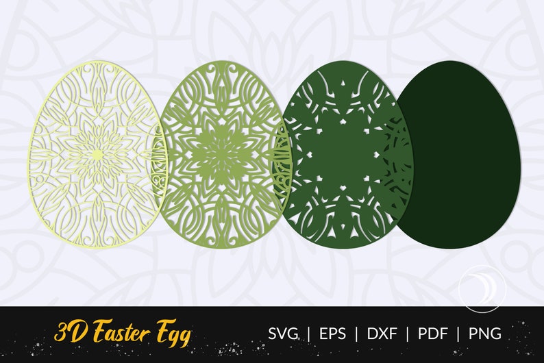 Easter Egg SVG 3D Layered Mandala SVG Easter Egg Paper Cut - Etsy Canada
