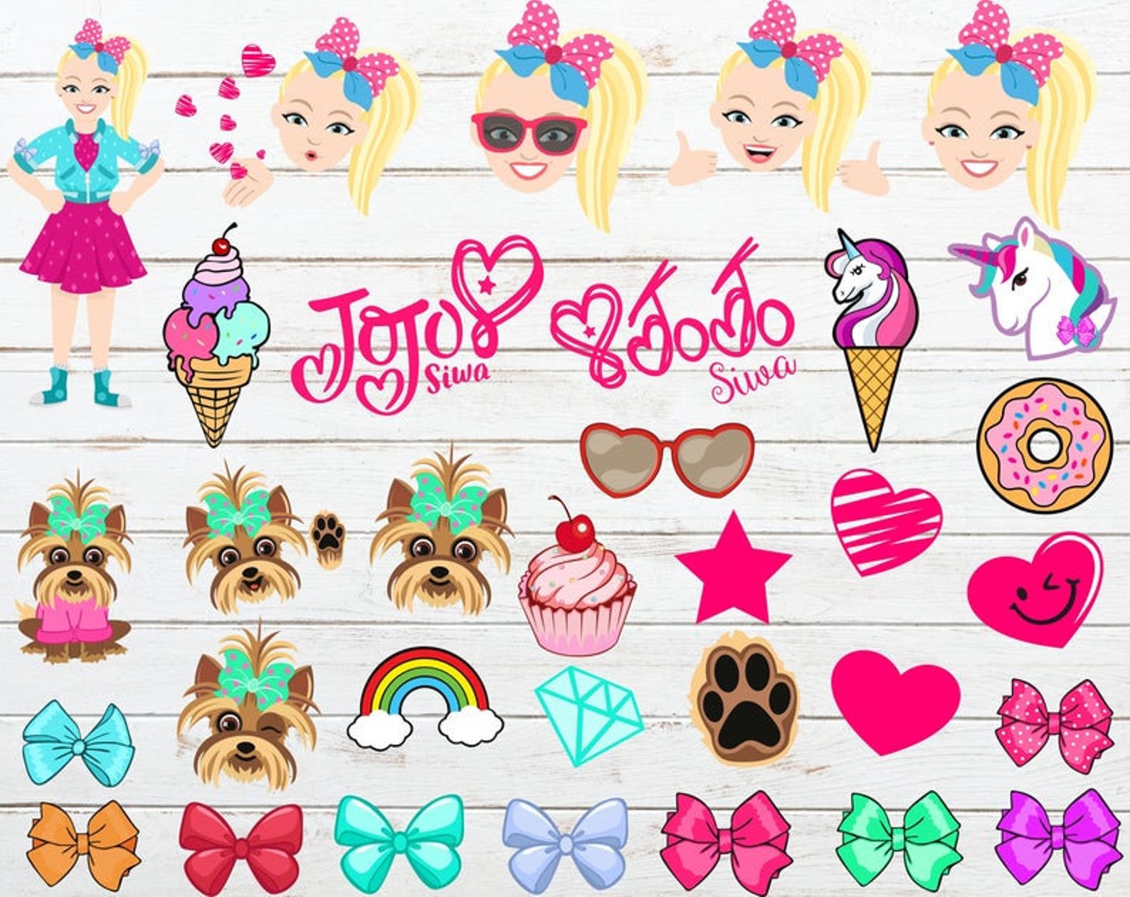 Jojo Siwa bundle svg png dxf Jojo Siwa svg png dxf Jojo | Etsy