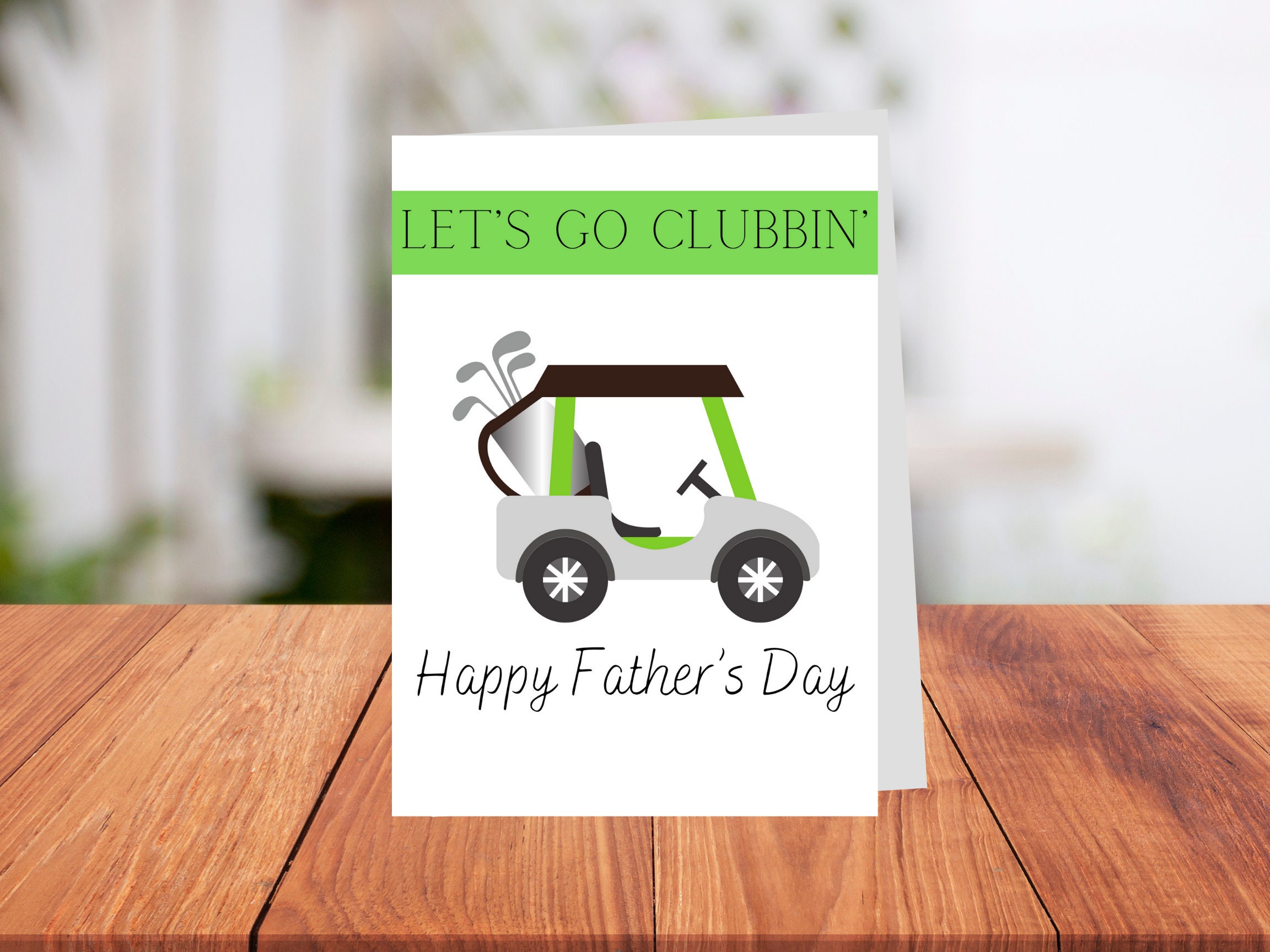 Fathers Day Golf Card Printable Etsy