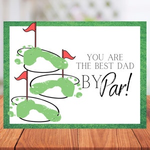 Best Dad by PAR golf Father’s Day gift! DIY footprint printable