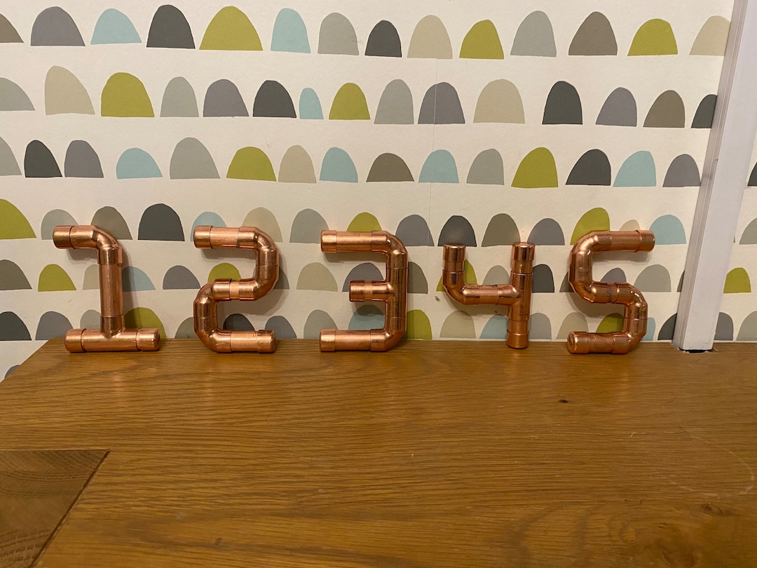 Copper Pipe Numbers Etsy