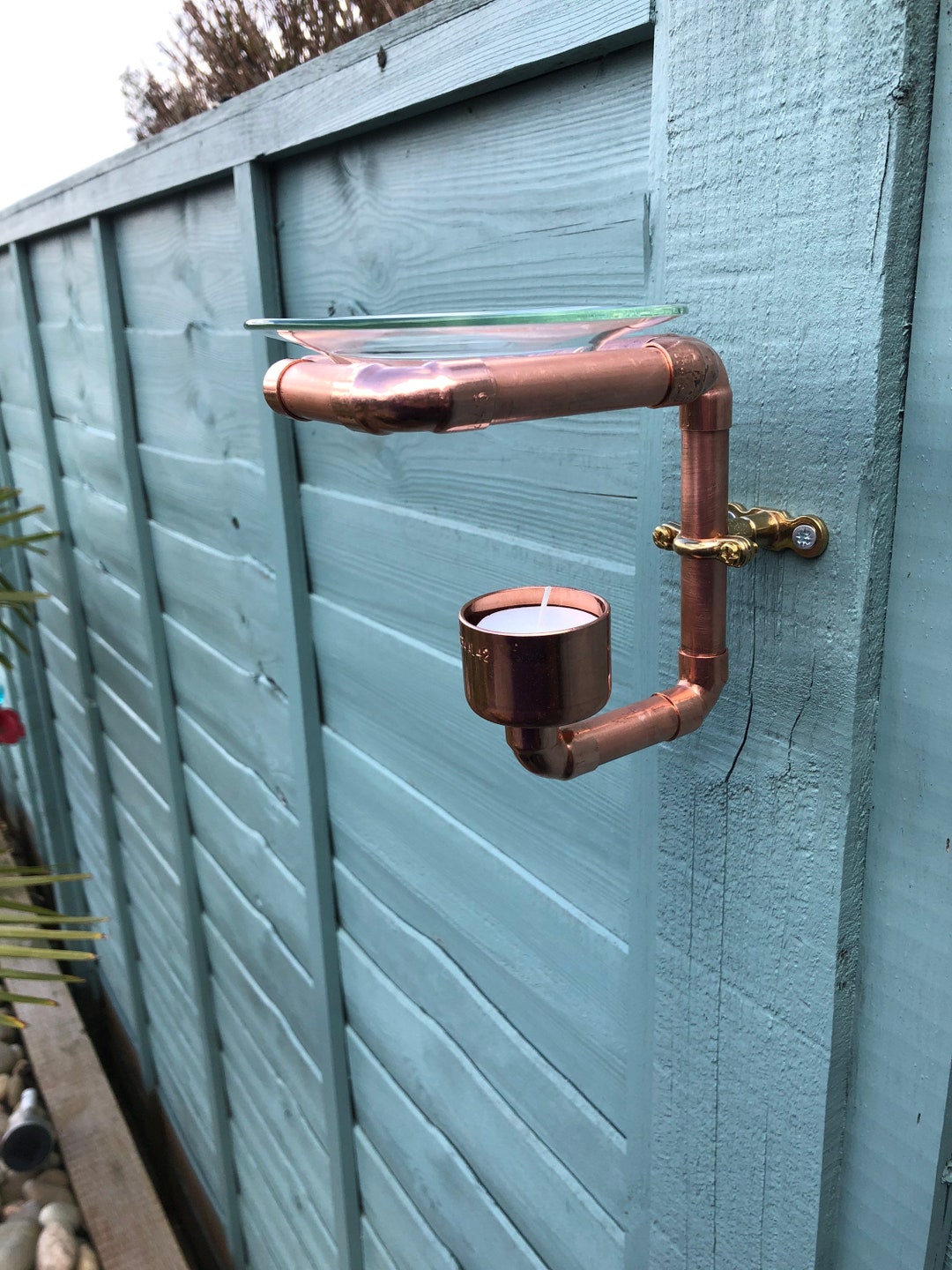 Copper Pipe Wall Mounted Wax Burner Etsy