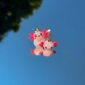 Axolotl Figurine Dangle Earrings