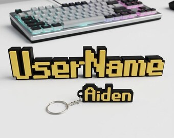 Custom RuneScape Style Name Sign | Gamer Desk Decor | Personalized Gaming Name Plate | Pixel Username Sign | RuneScape Fan Gift | Gaming Roo