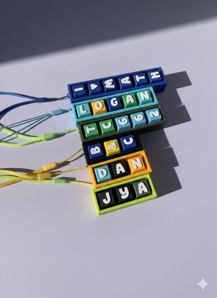 Personalized Keyboard Clicker Name Keychain | Custom Name Keycap Fidget ...