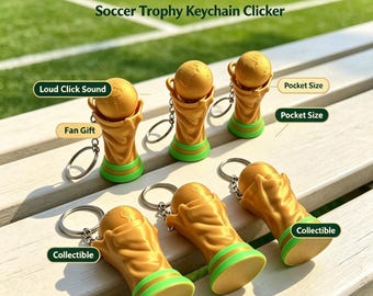 Soccer Fidget Clicke | world Cup Party Favor Gift | World Cup Sensory Clicker | Stocking Stuffer & Game Day Gift ASMR