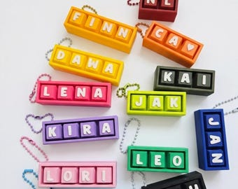 Personalized Keyboard Clicker | Custom Name Keychain | Keycaps Clicky Fidget Letters | ASMR Click Toy | Stress relief office gifts