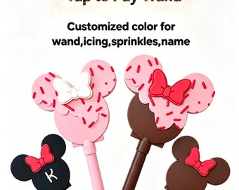 Personalized Magic Tap to Pay Wand –  Mouse Ear inspired Card Holder- Wonderland Vacation - Cute Princess Aesthetic - Bridal & Mom Gift