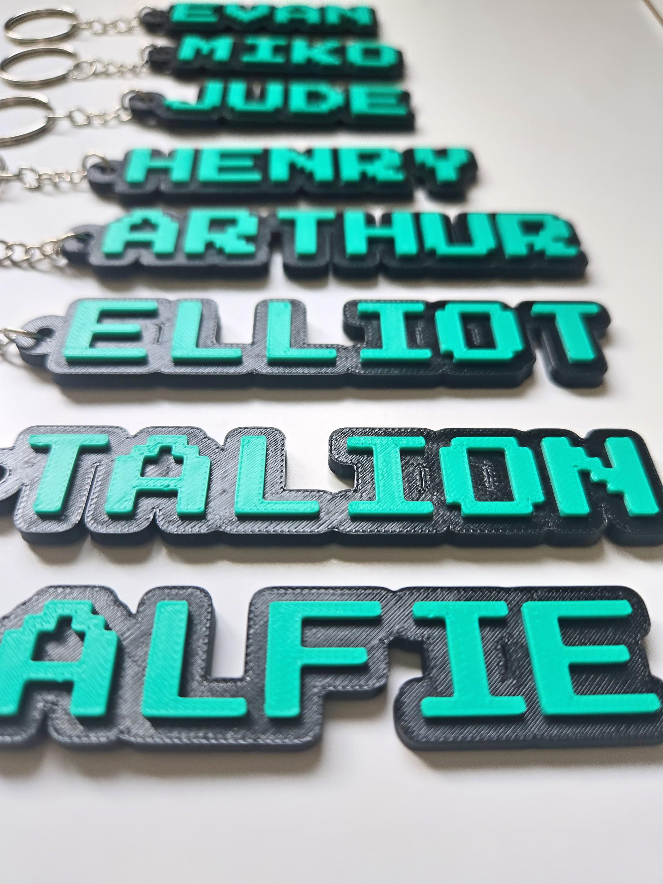 Benutzerdefinierte Pixel Style Name Schlüsselbund-Personalisierte Gamer Namen Tag-Spiel inspirierte Name Schlüsselanhänger-Geschenk für Spiel Liebhaber-LunchBag Name Tag
