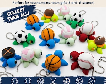 Sports Team Gifts Articulated Turtle Fidget, Baseball Softball Soccer Basketball Football,End of Season Team Gift, Sports Tournament favor