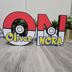 Custom P O-ké Name Sign | 3D Printed Poké monster Letter Decor | Kids Room Decor | Birthday Gift | P-o-k é fan Party Decor  | GAME Room Deco