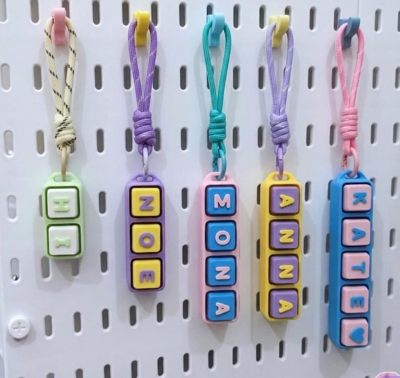 Custom Name Clicker Keyboard Fidget Keychain- Clicky or Silent ...