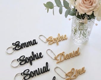 Custom Wedding Place Name, Personalized Name Tag, Wedding Favor Keychain, Personalized Guest Place Names,3d printed Name Keyring