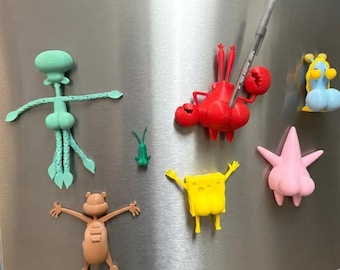 Imanes de nevera con forma de esponja marina, divertidos imanes de dibujos animados de criaturas marinas y traseros, ideas de regalo para inauguración de casa, decoración divertida para la cocina - Regalo para el Día de la Madre