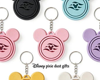 Cruise Pixie Dust Gift, Mouse Ear Fidget Keychain, Spinning Sensory Toy, FE Swag Cruise Travel Gift Idea,Summer Vacation kids toys