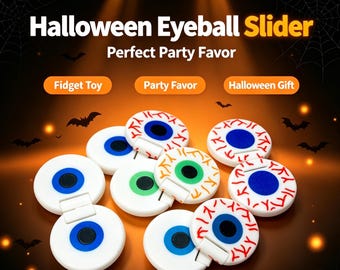 Classroom Halloween Party Favor, Spooky Sensory Fidget Slider| Trick or Treat Party Favor EDC gift for Kids & Adult, No Candy Halloween