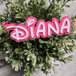 Personalized Princess - Prince Name Keychain –Back to School Accessory -Custom Holiday Gift -Cute Magical Bag Tag- Fancy theme Birthday gift