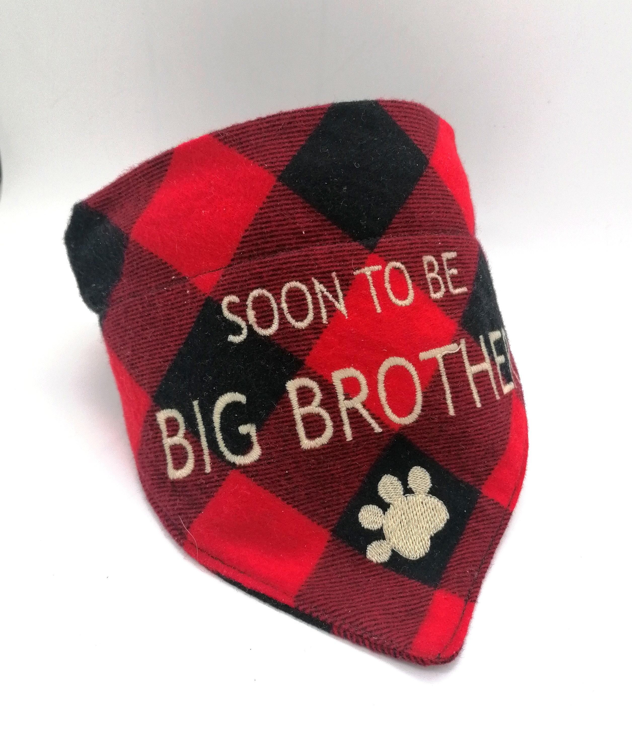 Big brothers dog bandana Baby annountcement dog bandana red Etsy