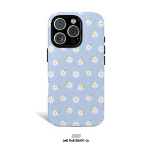 Pastel Blue Daisy Phone Case: Floral Protective Cover