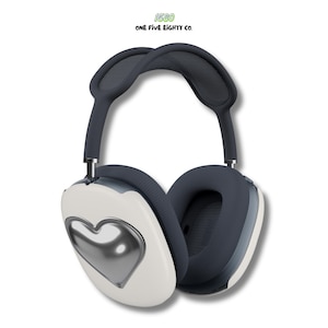 Silver Heart AirPods Max Shell Case | Solid Protective Headphone Cover