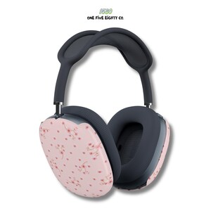 Rosa körsbärsblommor AirPods Max skal | Blommiga hörlursfodral