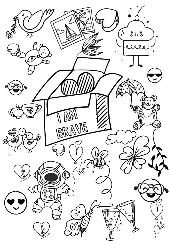 Watercolor Coloring Book for Girls—With Positive Affirmations: 12 Cute Coloring Pages + 12 Inspiring Reference Pages to copy. Let Your Kids Learn ..