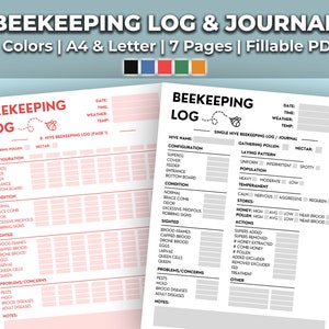 Beekeeping Log Journal Printable | Perfect for Beekeepers, Hive ...