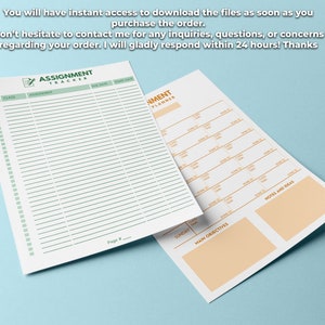 Assignment Tracker Printable - Homework Planner Weekly | Perfect for ...