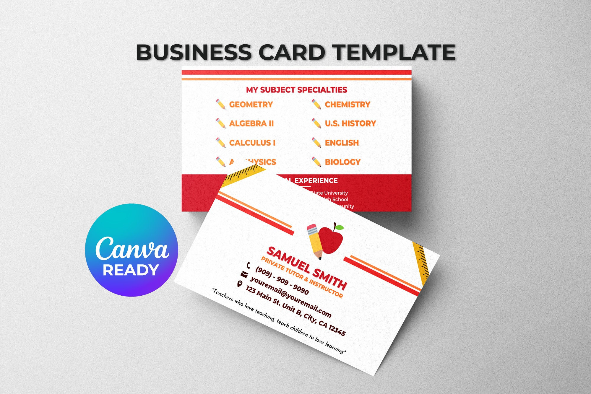 Teacher Business Card Template teacher-business-card-template